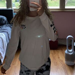 Vans White Long Sleeve Tee Shirt